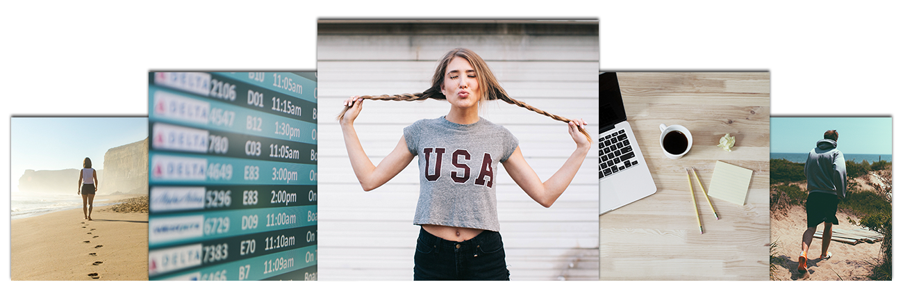 Header usa tjej