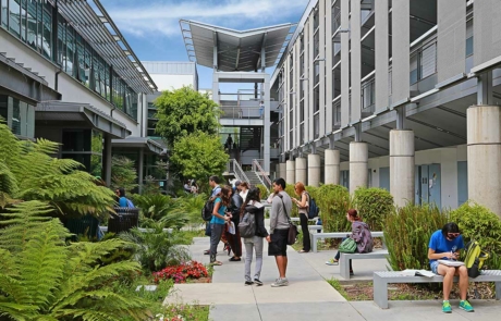 Santa Monica College students on campus
